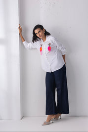 White Double Birdie Shirt