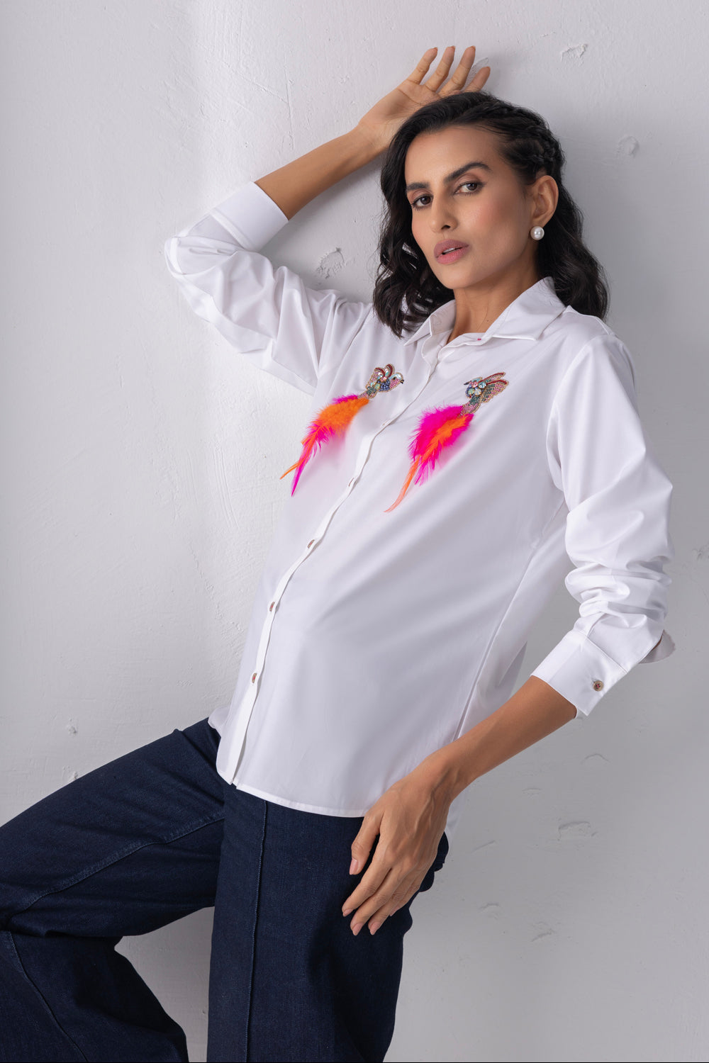White Double Birdie Shirt