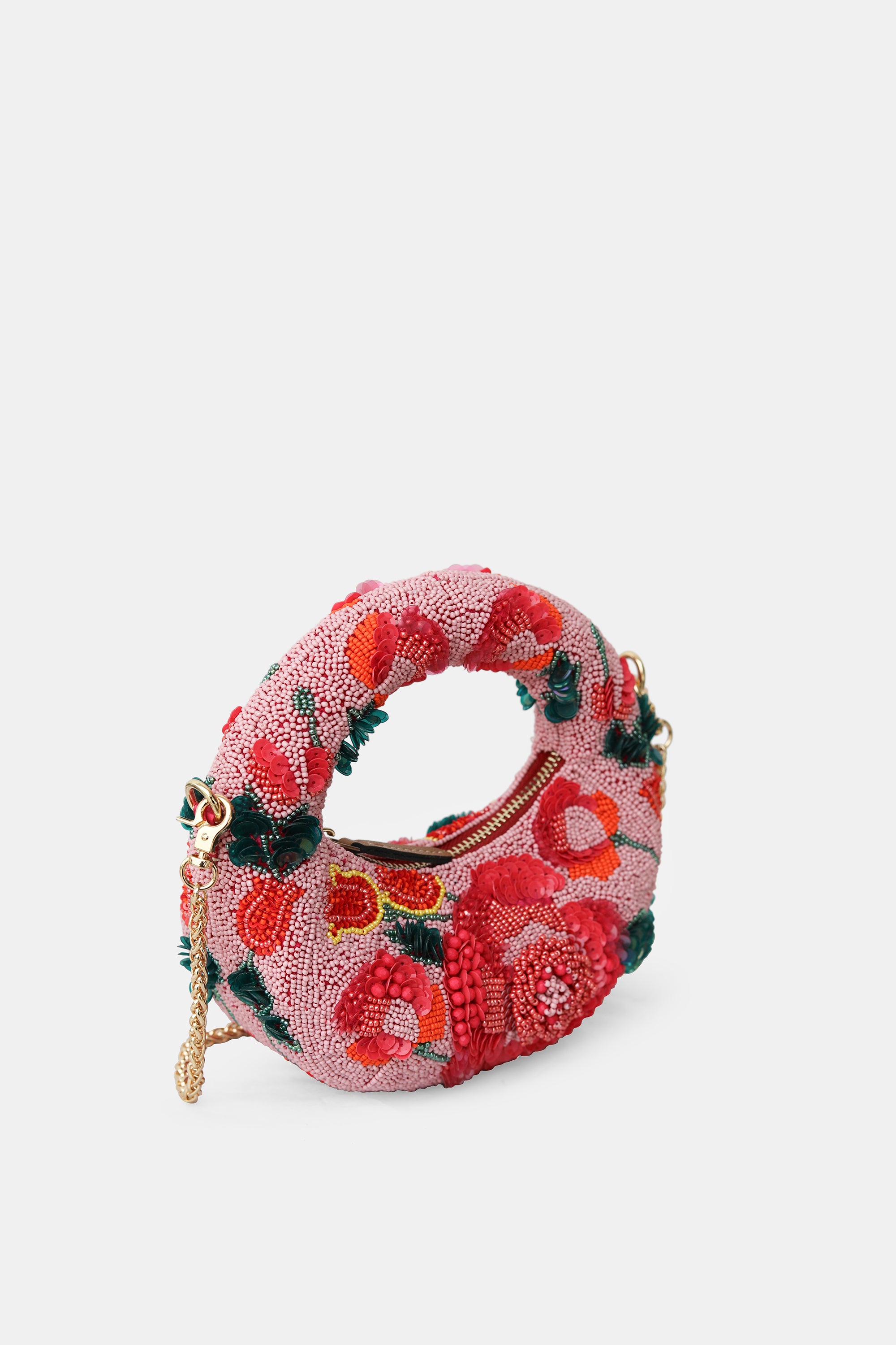 Petal Crown Mini Beaded Bag
