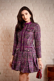 Celeste Tweed Collar Dress