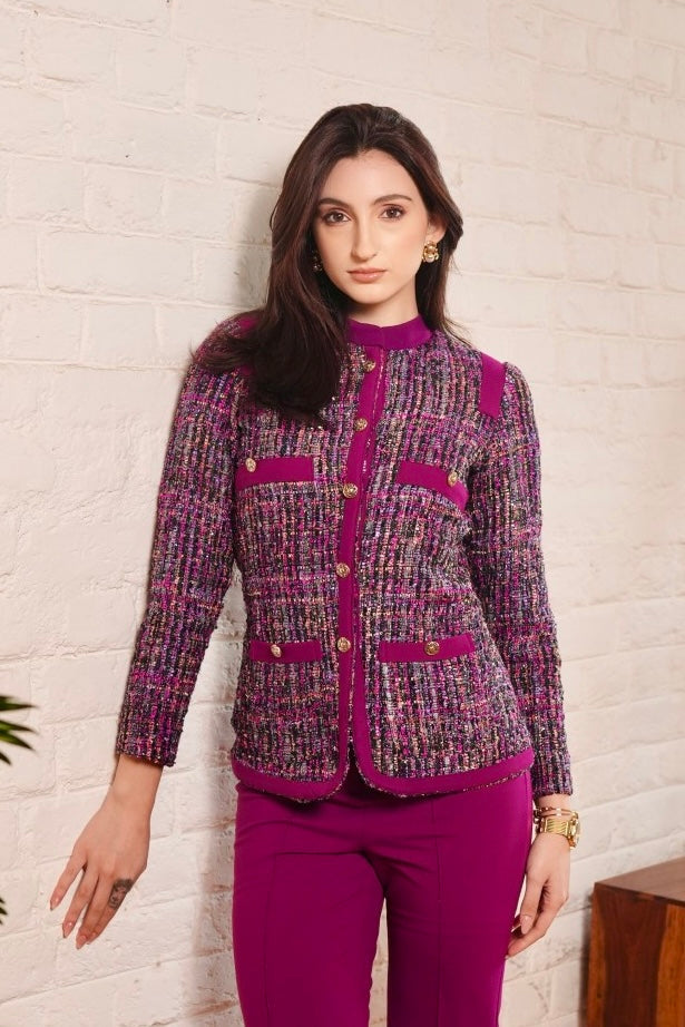 Celeste Tweed Blazer Set 2pc