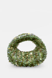 Pistachio Bloom Luxe Embellished Beaded Bag