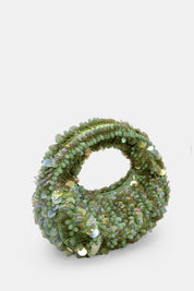 Pistachio Bloom Luxe Embellished Beaded Bag
