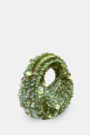 Pistachio Bloom Luxe Embellished Beaded Bag