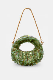 Pistachio Bloom Luxe Mini Beaded Bag