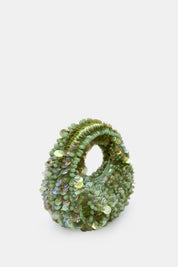 Pistachio Bloom Luxe Mini Beaded Bag