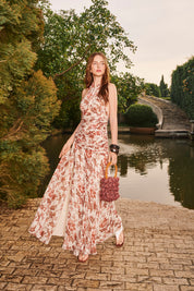 Alma Silk Lurex Maxi Dress
