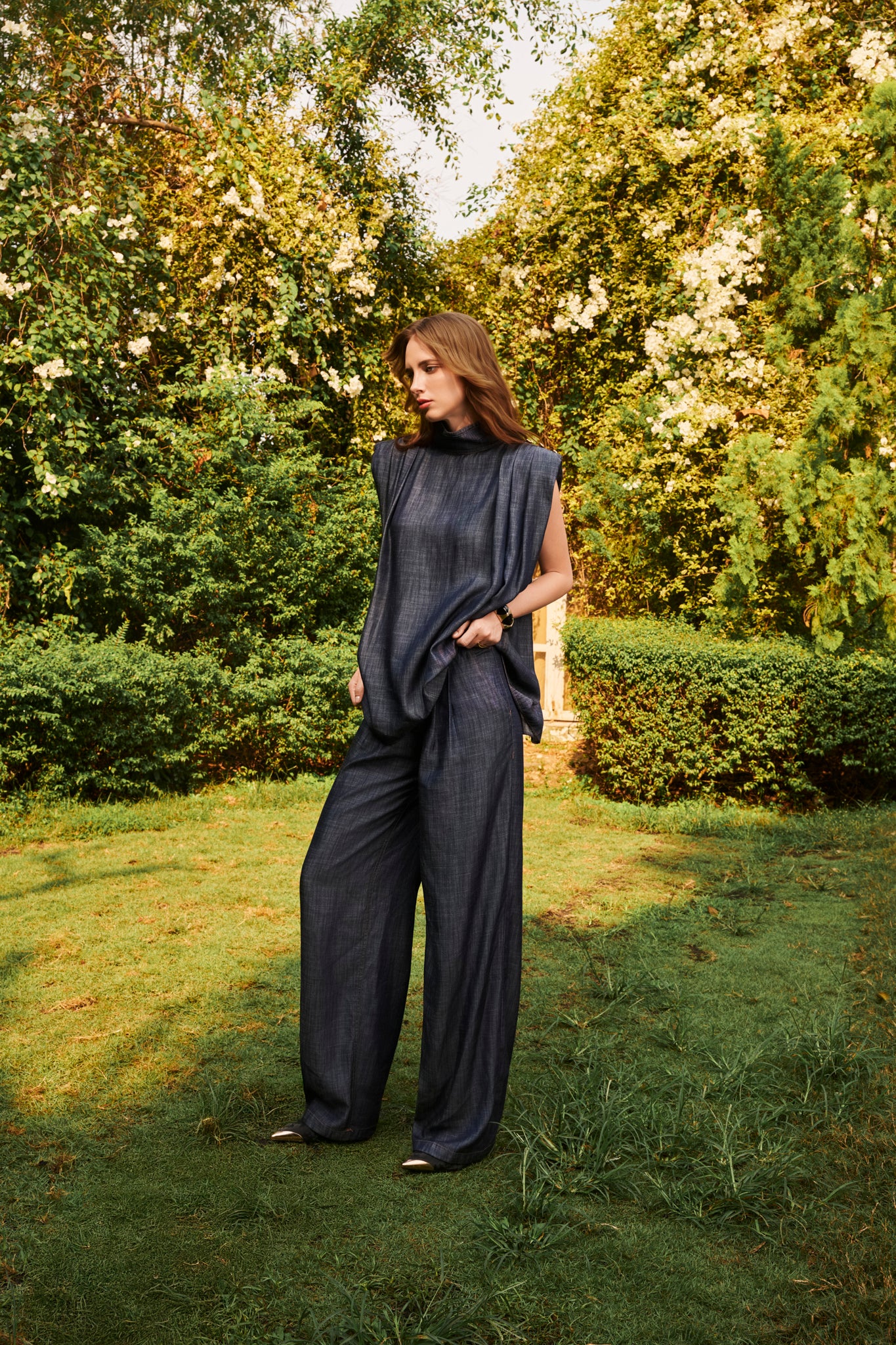 Kiro Silk Denim Co-ord
