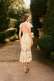 Guinevere Linen Embroidered Midi Dress