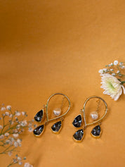 Joy Dangler Earrings Black Crystals