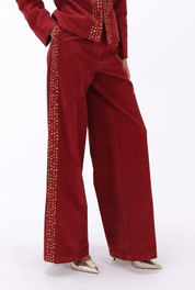 Red Aari Co-ord Set -  - #tag1# -