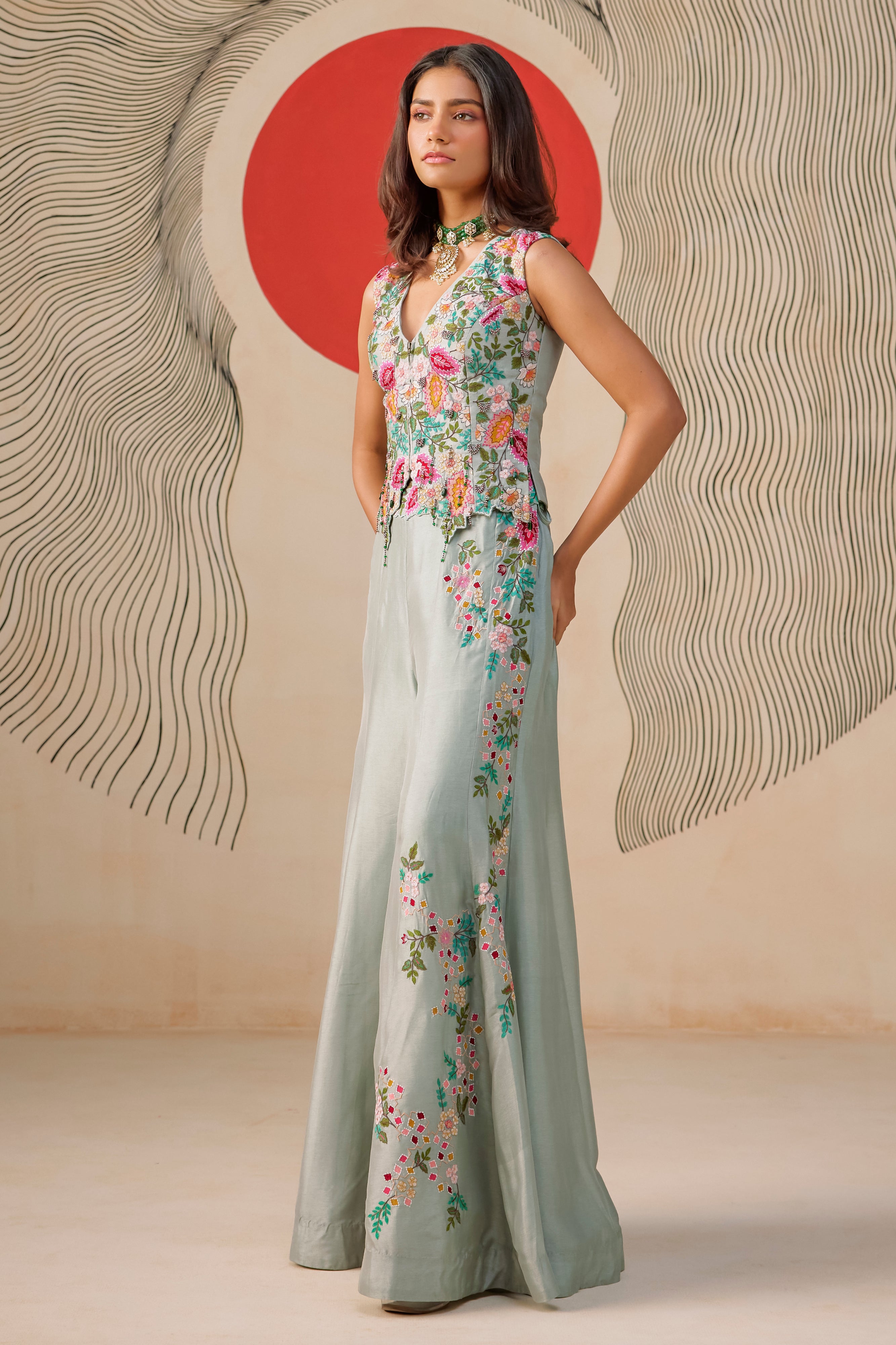 Waistcoat With Panelled Pant