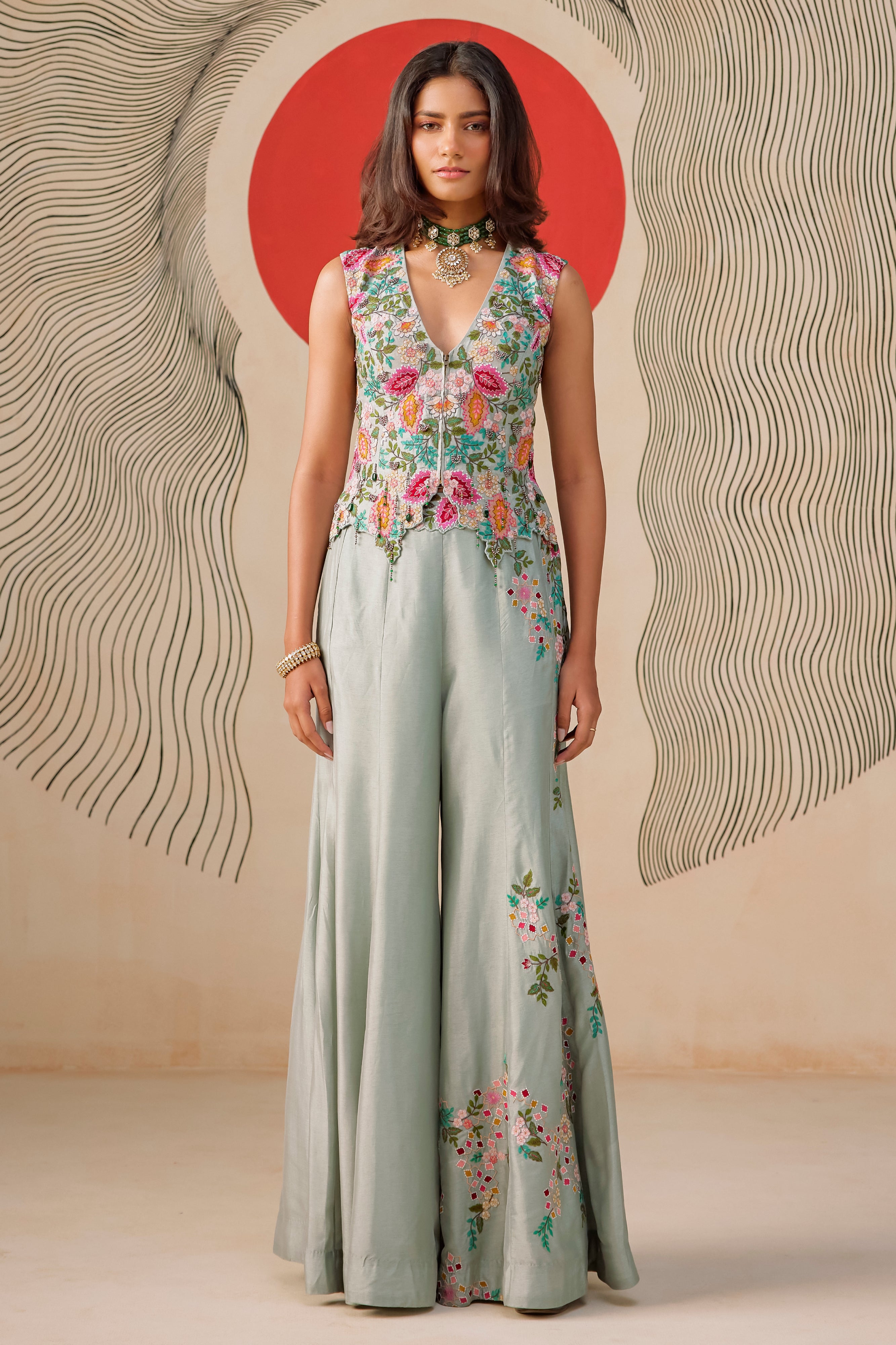 Waistcoat With Panelled Pant