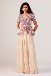 Peplum Top And Flare Pants