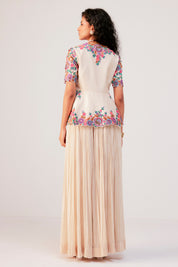 Peplum Top And Flare Pants