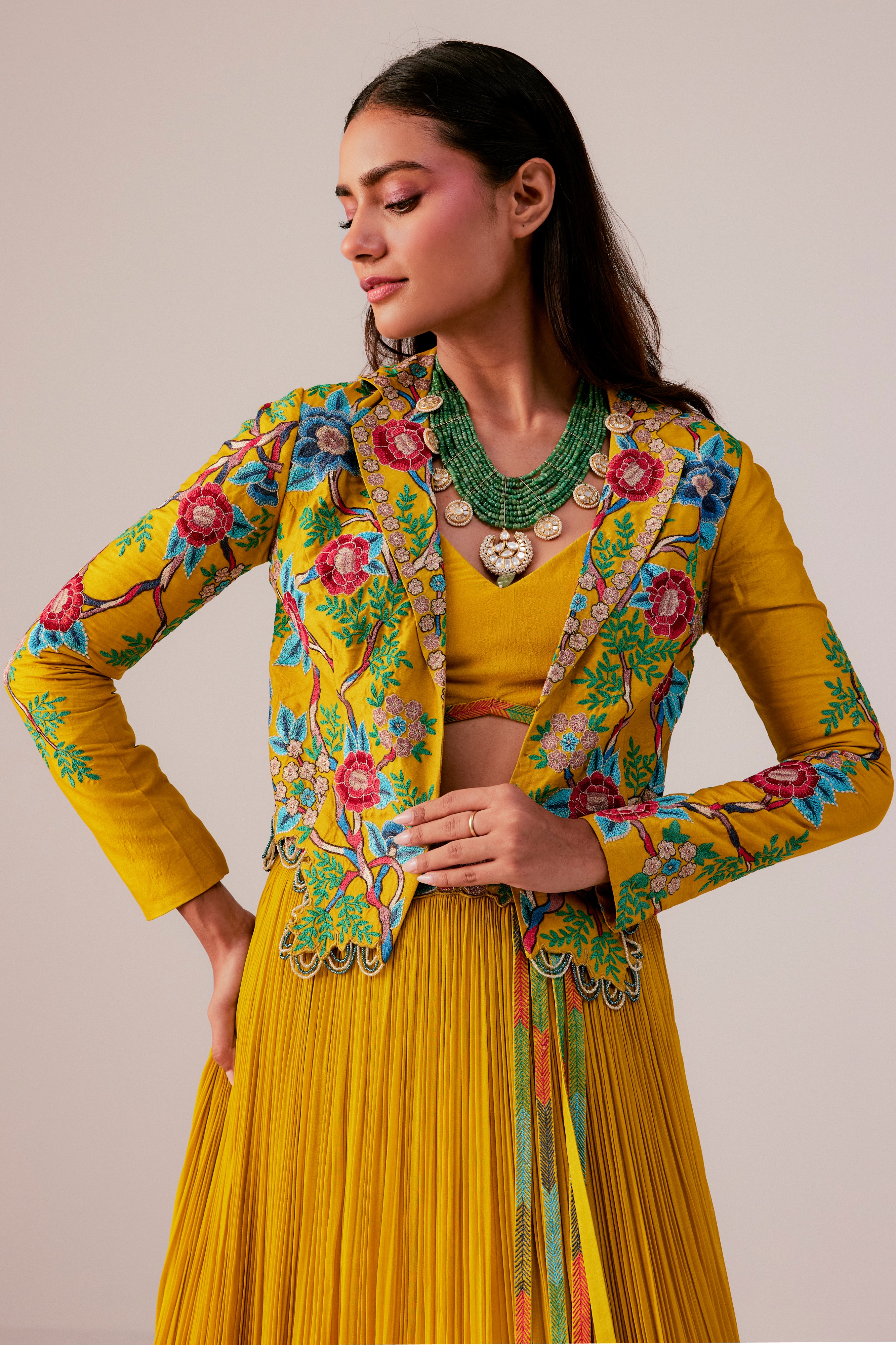 Jacket With A Bustier And A Lehenga