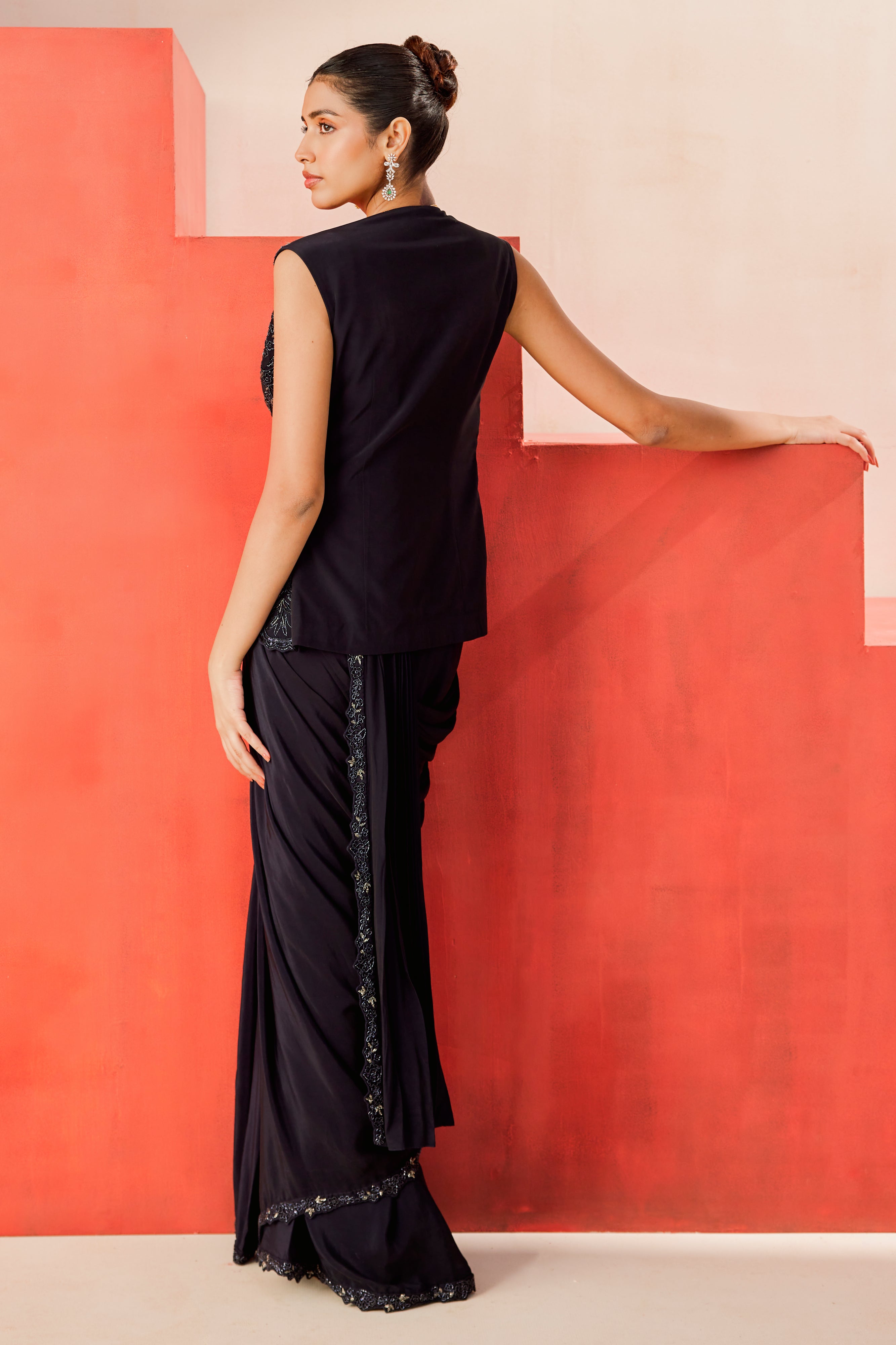 Drape Saree With A Jacket