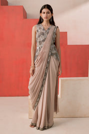 Beige Drape Saree