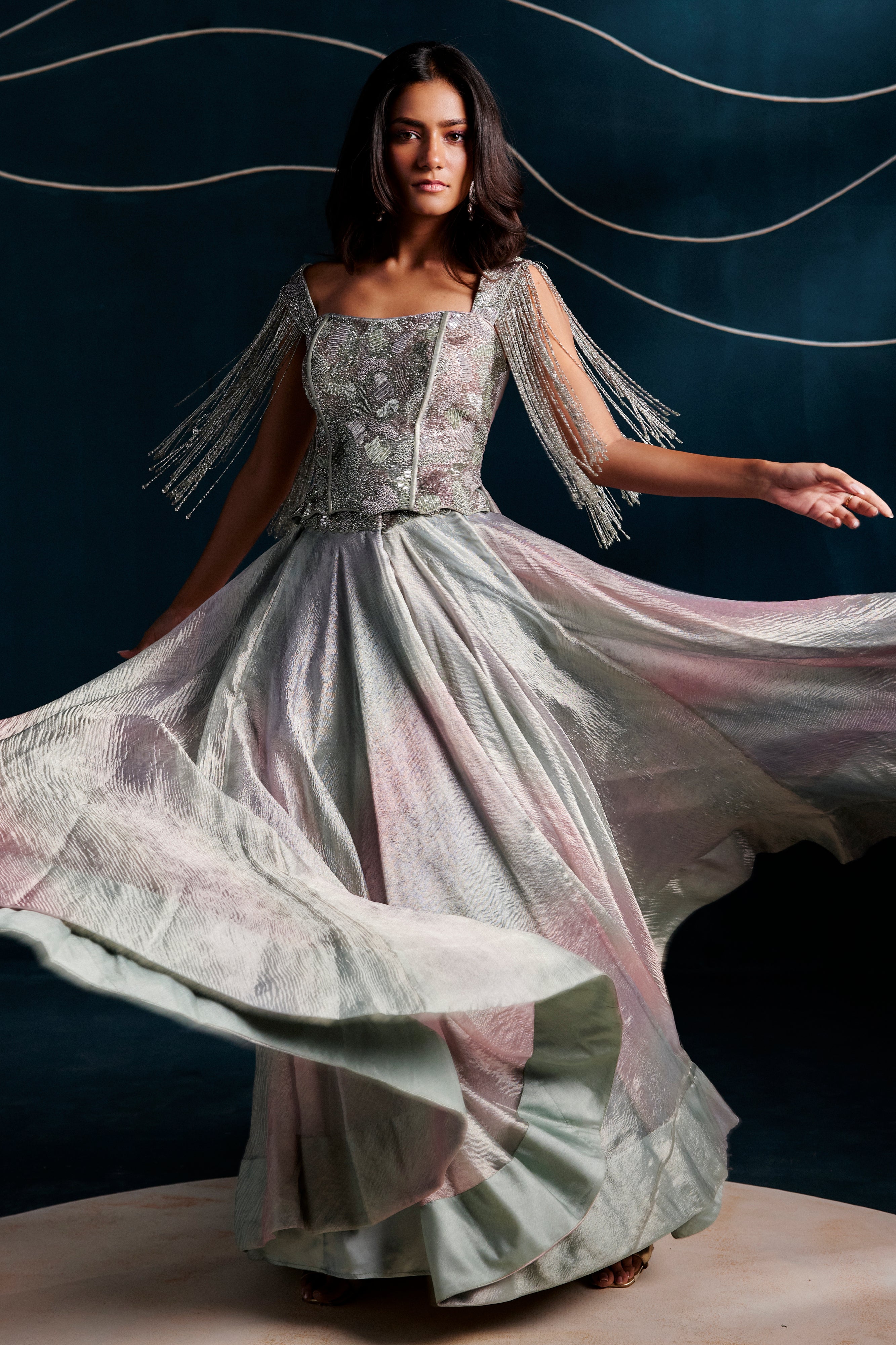 Corset With A Lehenga