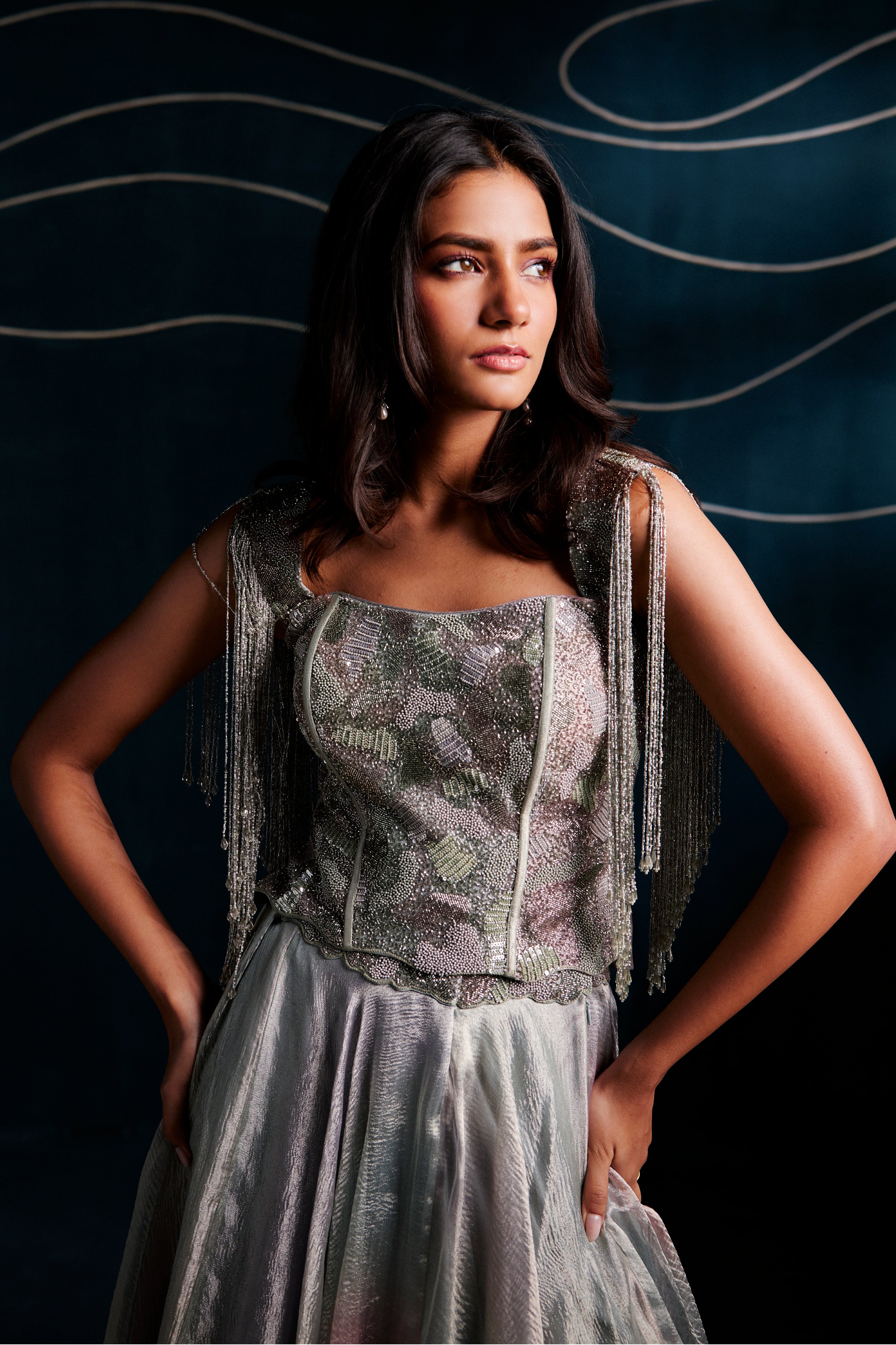 Corset With A Lehenga
