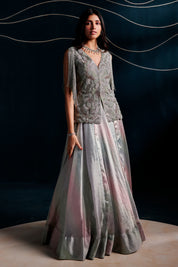 Embroidered Jacket With A Lehenga