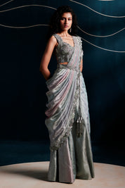 Embroidered Drape Saree