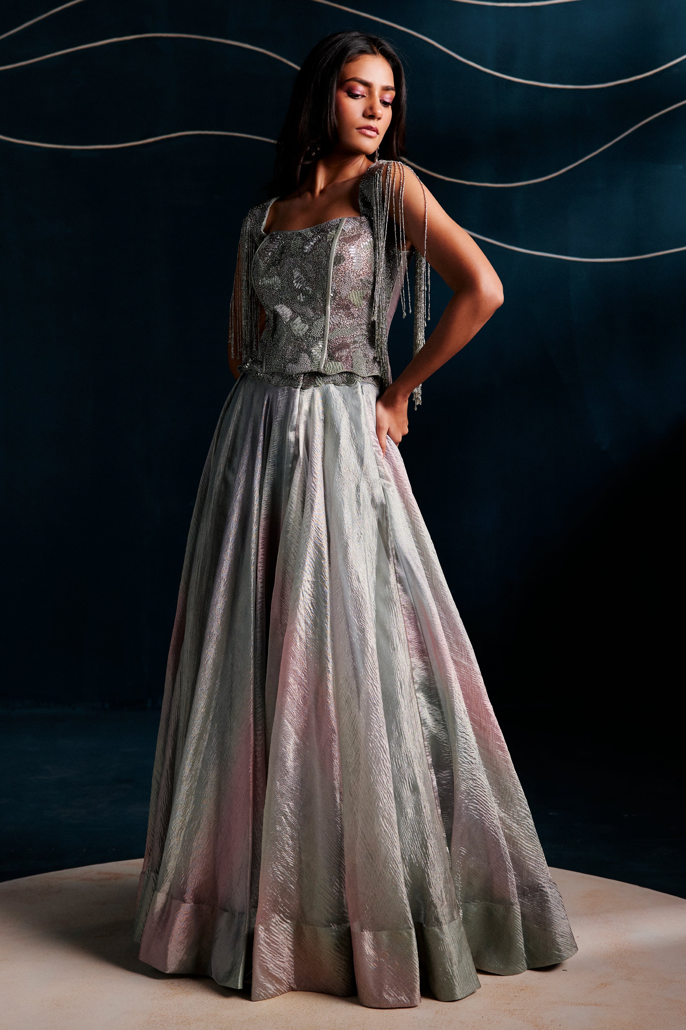 Corset With A Lehenga