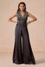 Waistcoat With Flared Pant