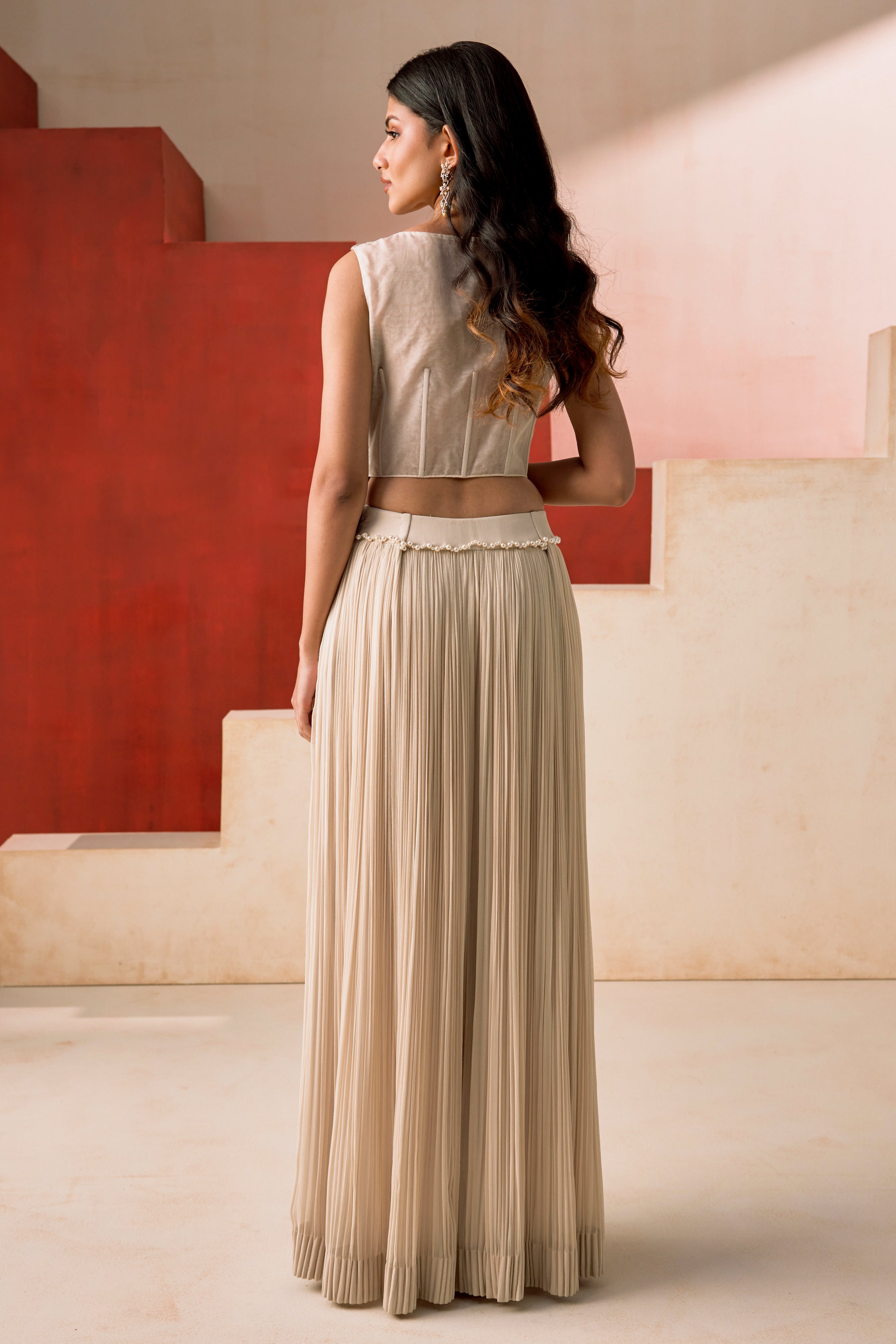 Corset With Gathered Pant