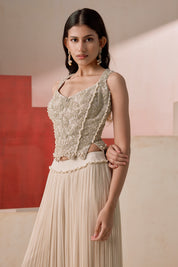 Corset With Gathered Pant