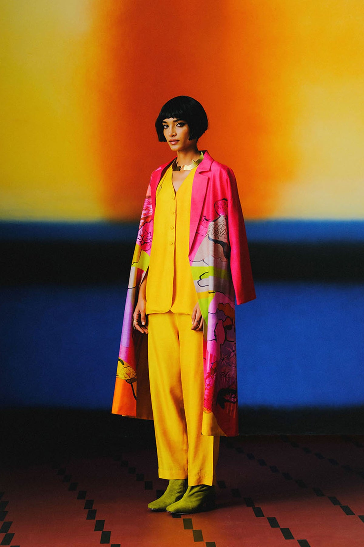 Hana Bright Pink & Yellow Co-ord Set