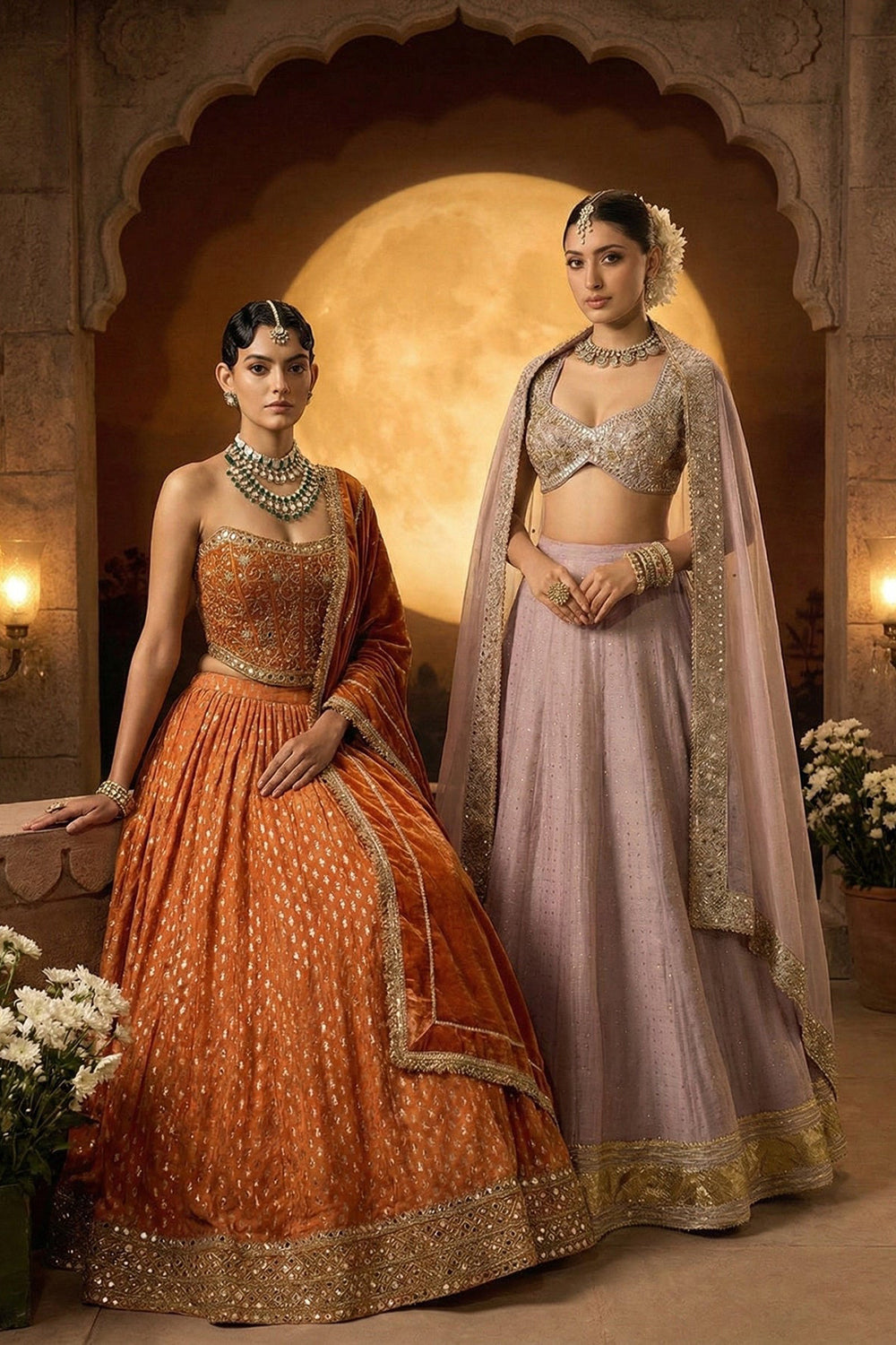 Rust Lehenga Set