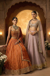 Rust Lehenga Set
