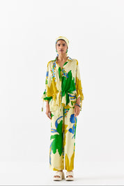 Yellow Rose Drawstring Shirt and Trousers