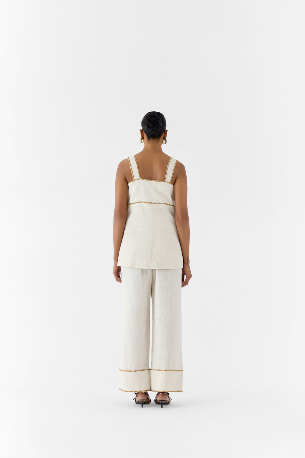 Pearl Linen Blazer and Trousers