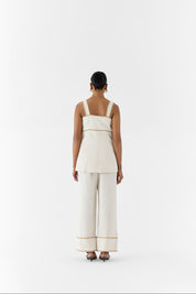 Pearl Linen Blazer and Trousers