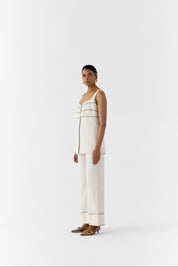 Pearl Linen Blazer and Trousers
