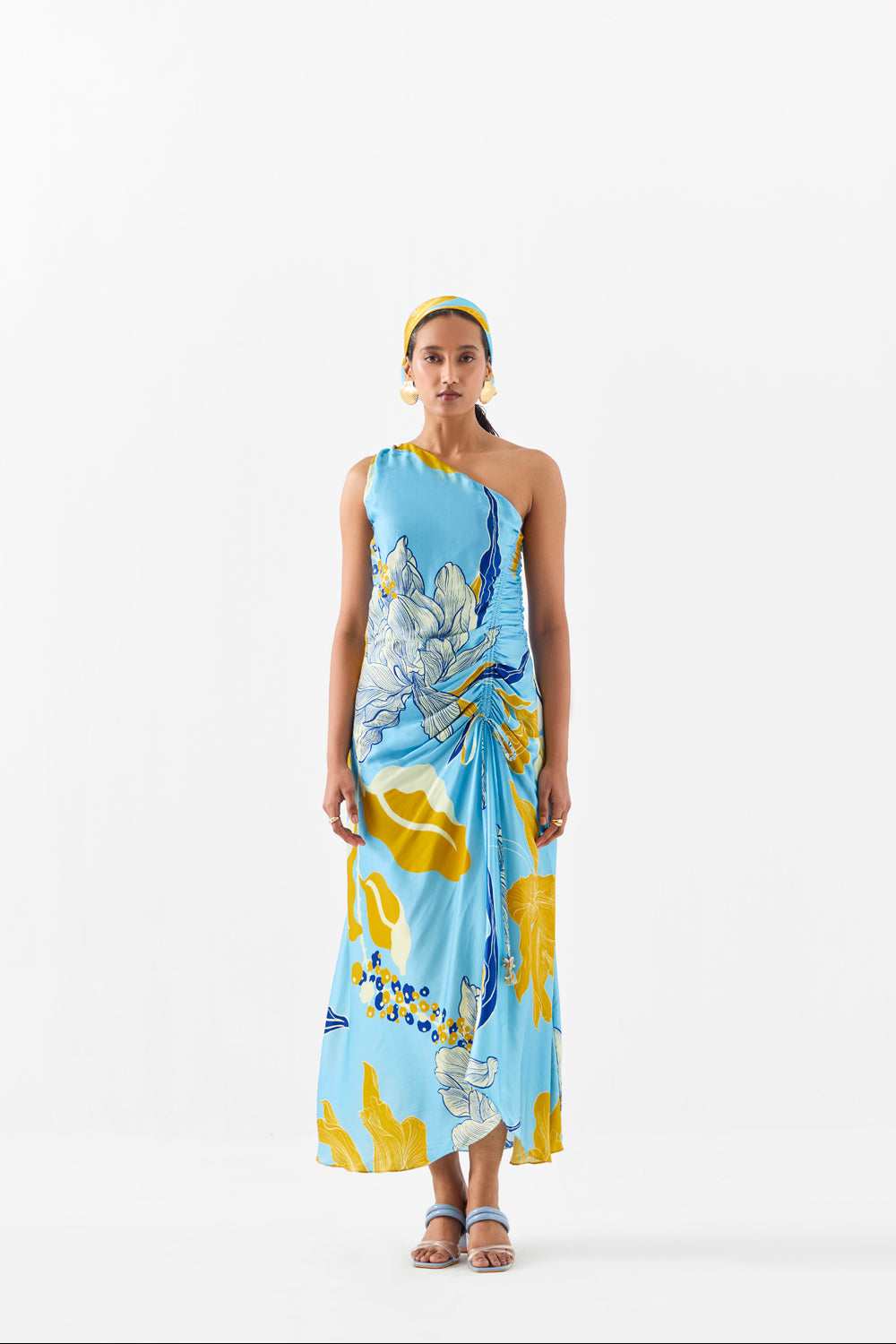 White Rose One Shoulder Dress