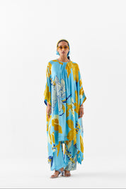 White Rose Kimono Kurta & Pants