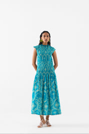 Coconut Palm Ruching Dress