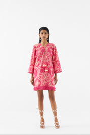 Areca Palm Bell Sleeves Dress