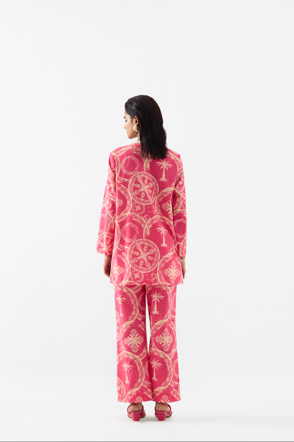 Areca Palm Short Kurta & Pants