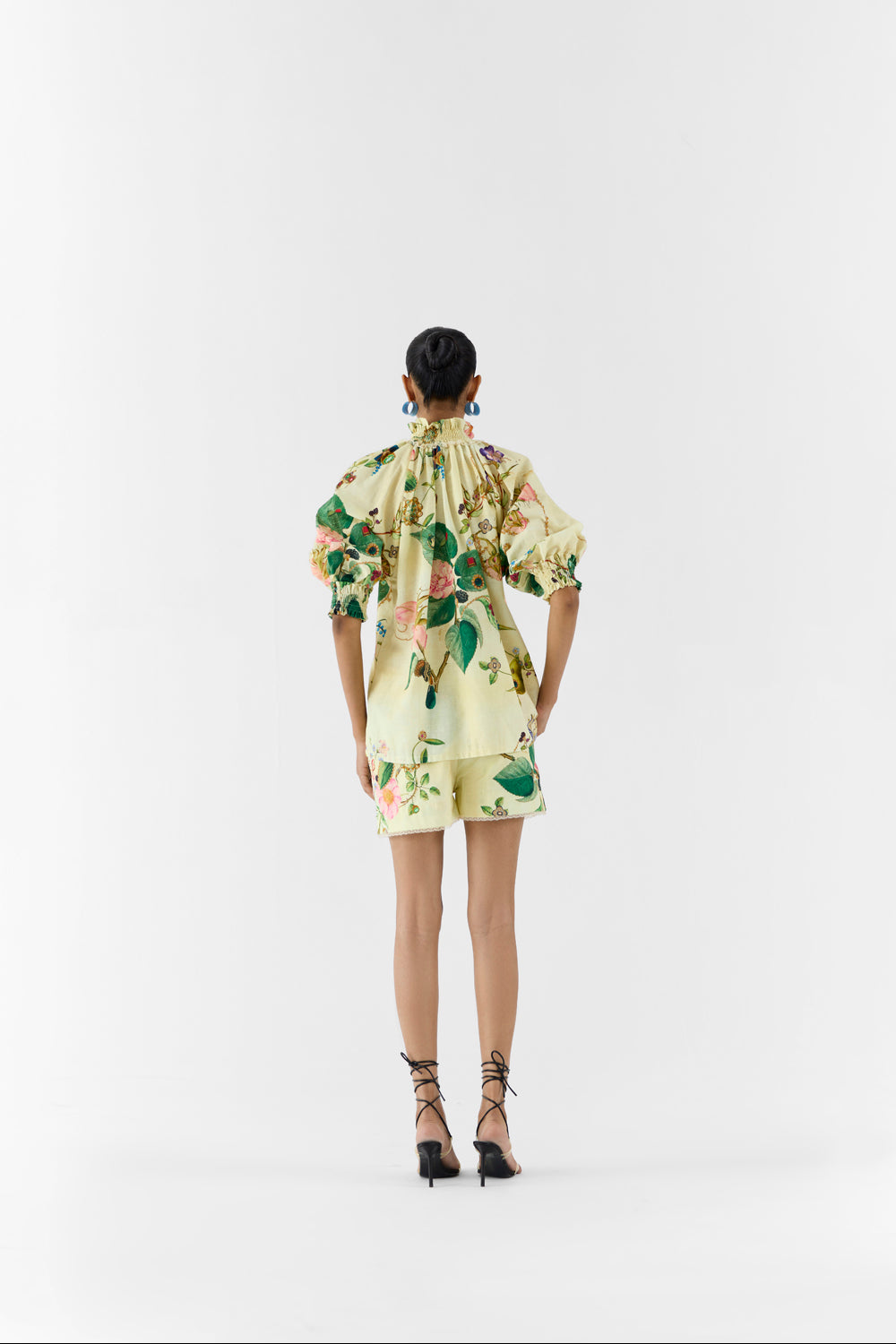 Blossom Ruching Shirt & Shorts