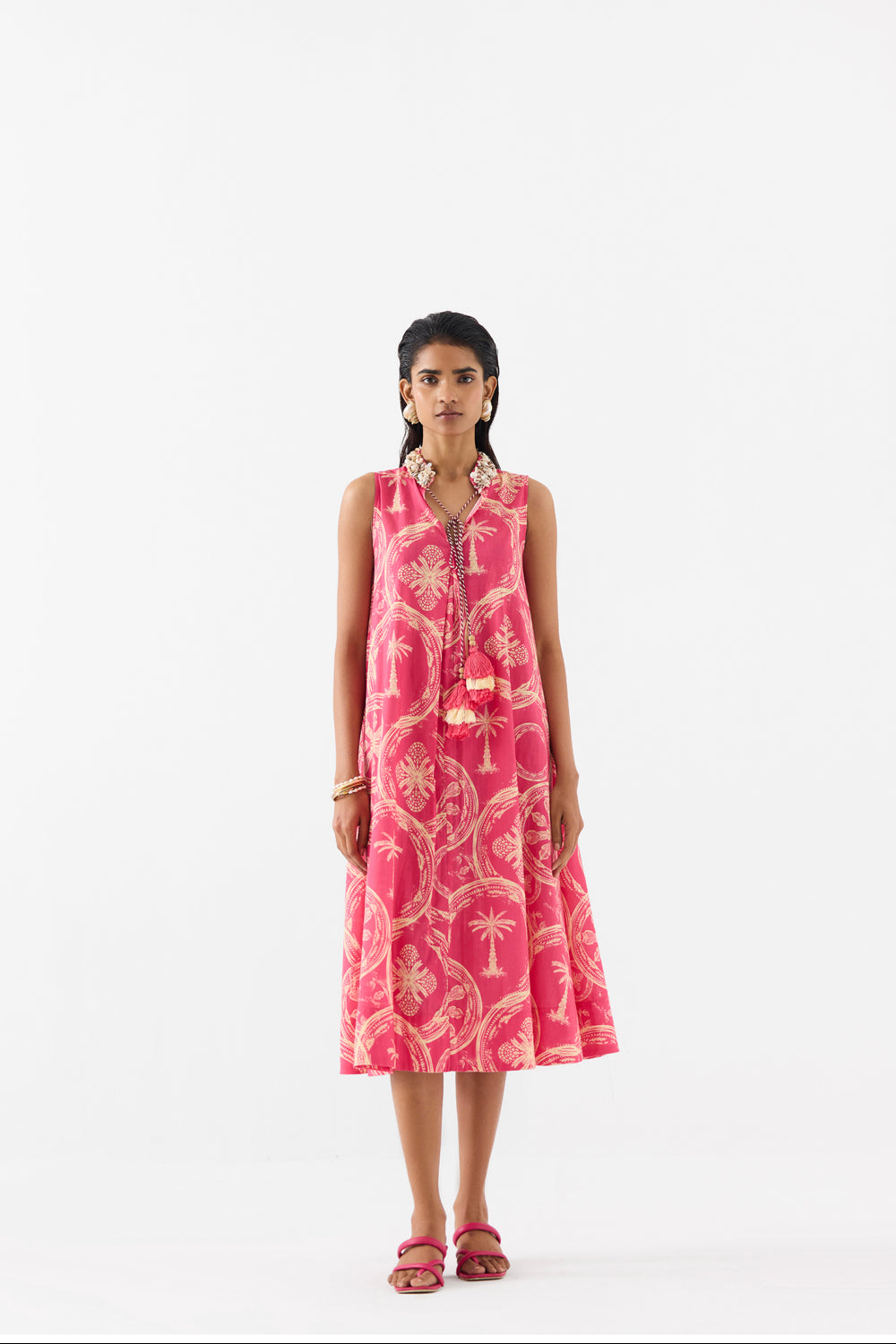 Areca Palm A Line Dress