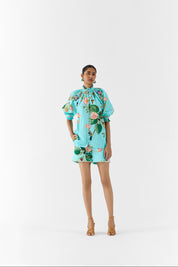 Blue Blossom Ruching Shirt & Shorts