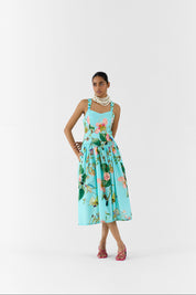 Blue Blossom Sweetheart Dress