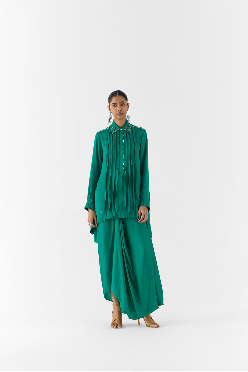 Jasper Asymmetric Shirt and Knot Skirt