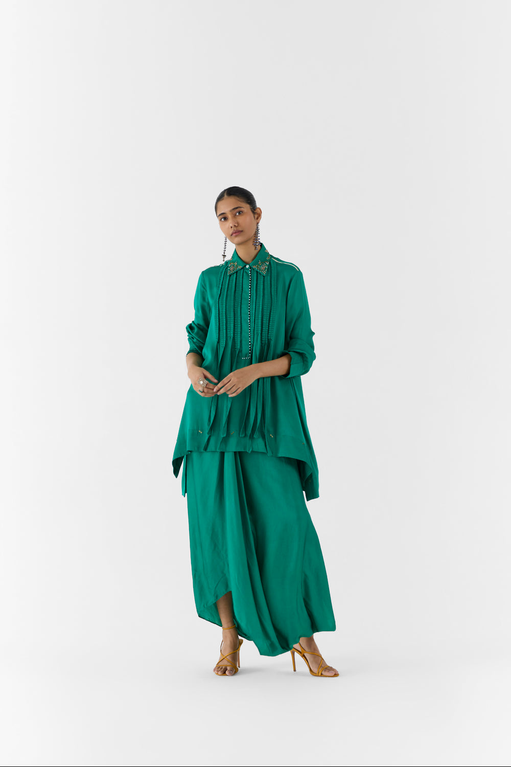 Jasper Asymmetric Shirt and Knot Skirt