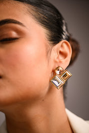 Rosalind Three  Crystal Stud Earrings