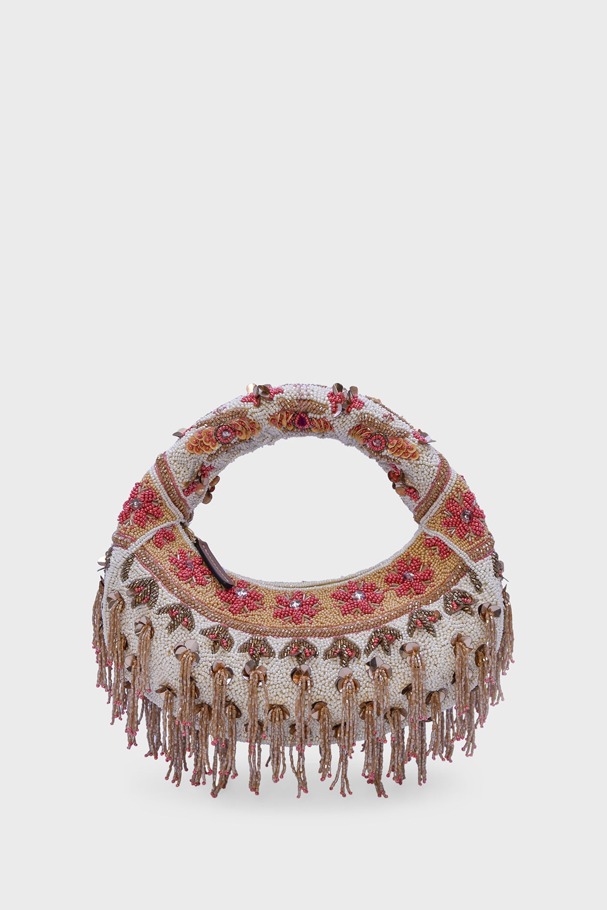 Rosé Cascade Embellished Beaded Bag